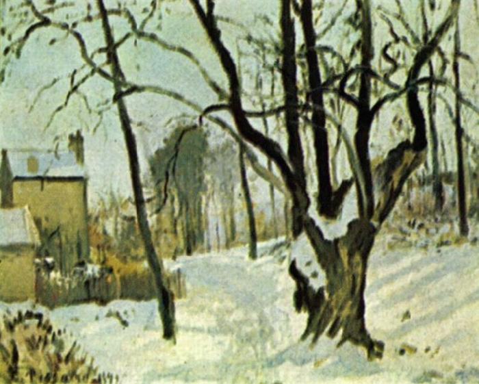 Camille Pissarro Schnee in Louveciennes oil painting picture